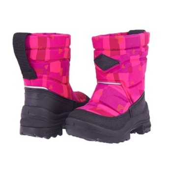 Kuoma Putkivarsi Pinkki Iso Ruutu talvesaapad 1203-3752