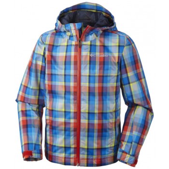 COLUMBIA Splash Maker II Rain Jacket Spicy Plaid