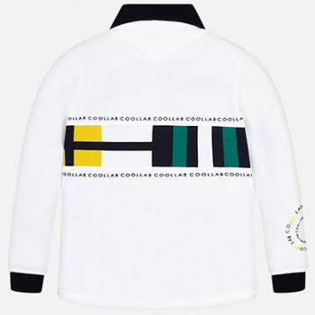 MAYORAL pikavarrukaga logoga valge polosärk 6123-48 V